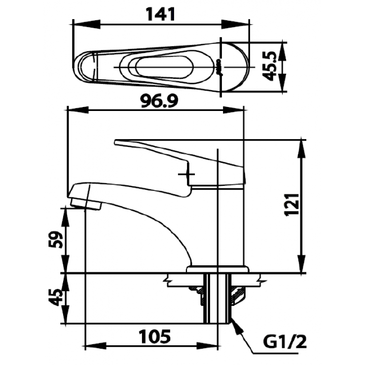 Vòi Lavabo COTTO CT1163A-HM Arona V II Lạnh