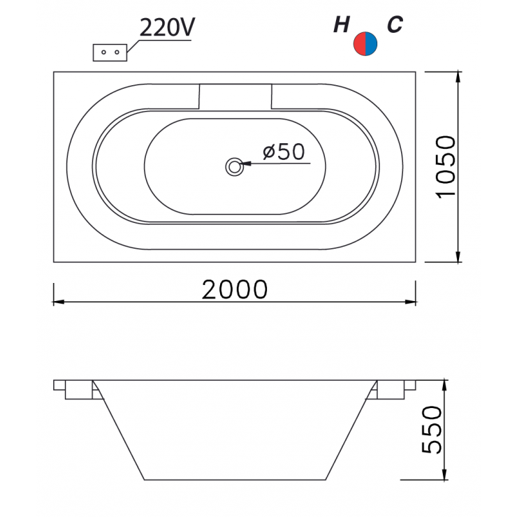 Bồn tắm massage Caesar MT212