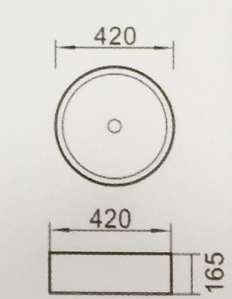Chậu sứ bàn đá Govern LAD 011