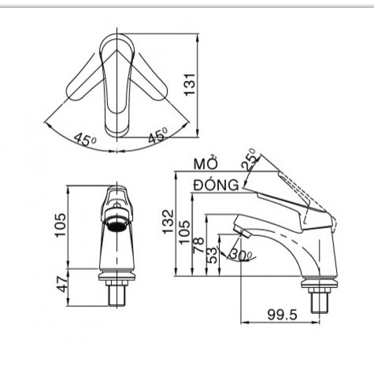 Vòi chậu nước lạnh INAX  LFV-20S
