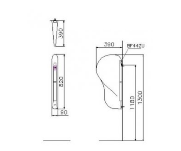 Vách ngăn bồn tiểu nam Caesar UW320