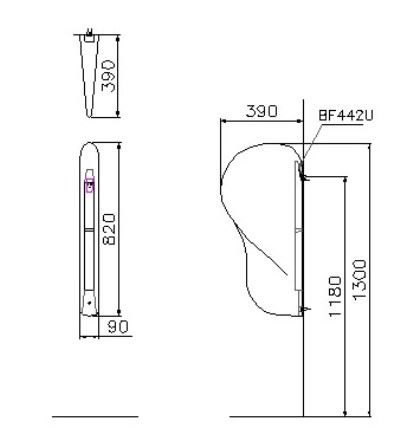 Vách ngăn bồn tiểu nam Caesar UW0330