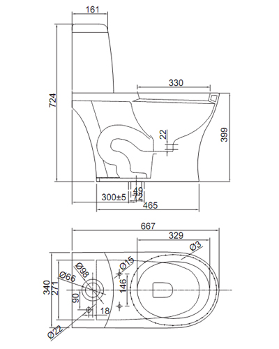 Bồn cầu 1 khối Viglacera V40