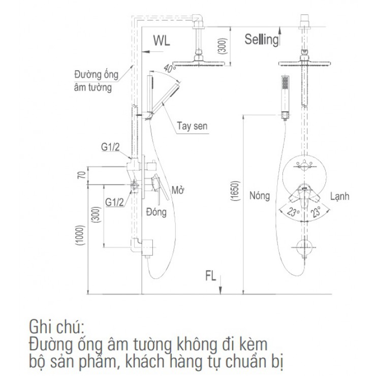 Sen tắm âm tường INAX BFV-71SEC