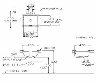 Chậu Rửa Lavabo COTTO C0512 Âm Bàn