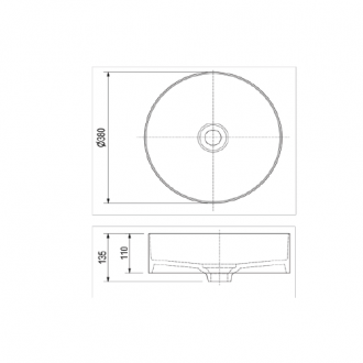 Chậu Rửa Lavabo Viglacera CM02 Đặt Bàn Tròn