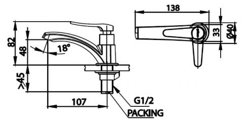 Vòi Lavabo COTTO CT1206-HM Lạnh