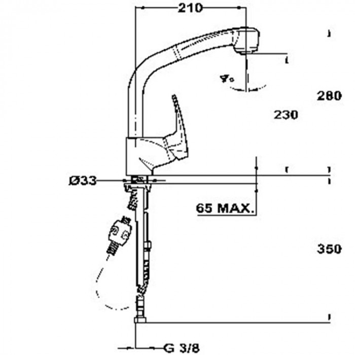 Vòi rửa rút nhập khẩu Teka – MB2