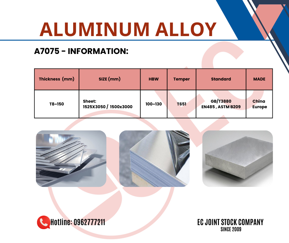 A7075 ALUMINUM ALLOY  📞 Phone: 0962.777.211