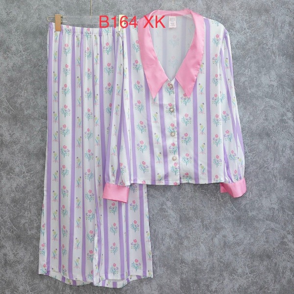 Đồ mặc nhà cao cấp- Bộ ngủ pijama lụa sọc bánh bèo dễ thương quần dài tay dài hàng chuẩn đẹp cao cấp