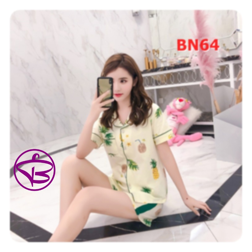 Bộ ngủ nữ pijama quần đùi tay ngắn chất cotton  cao cấp