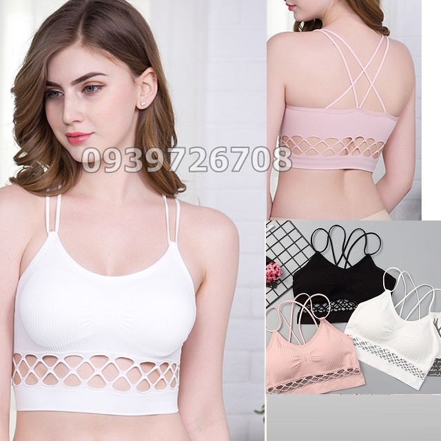 Áo lót bra cotton dây đan co giãn 4 chiều