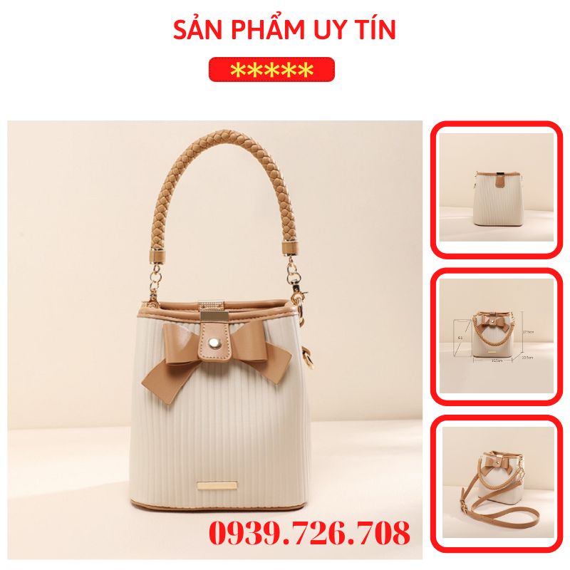 Túi xách nữ cao cấp dễ thương cute cá tính Túi đeo vai Túi đeo chéo đẹp mang nhiều kiểu đi chơi đi làm công sở MÀU kem cafe sữa