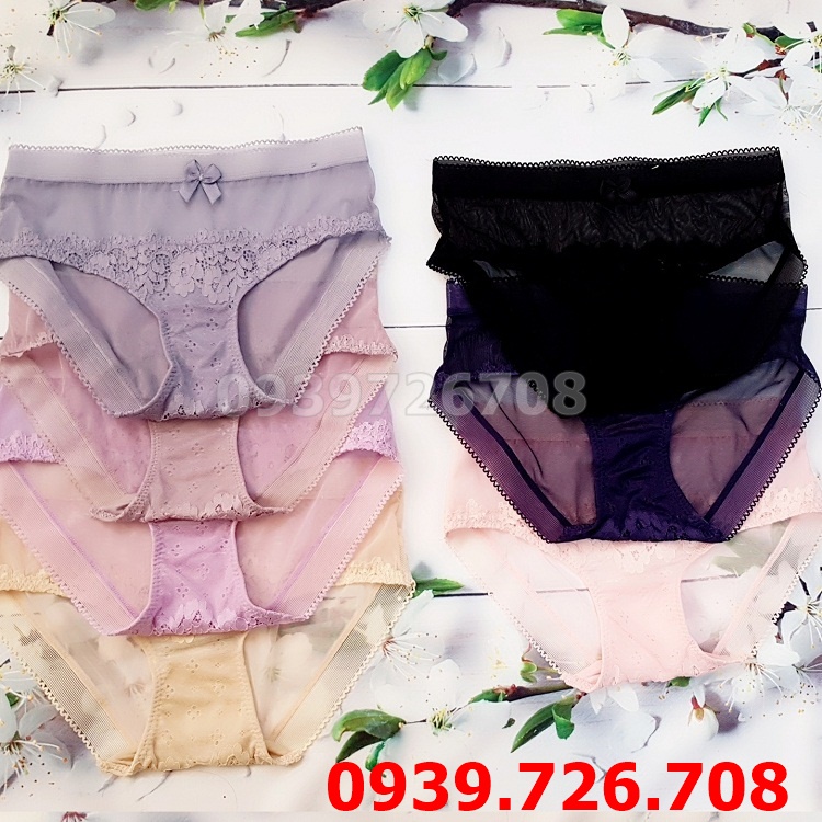 Quần lót nữ ren trước phối lưới