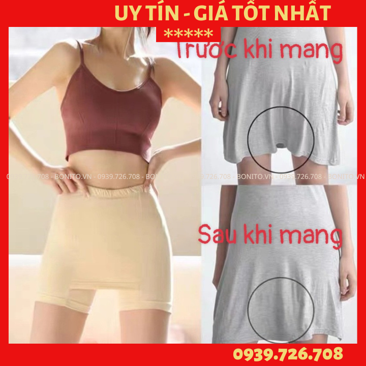 Set 2 quần mặc trong váy ( 2 màu đen da )