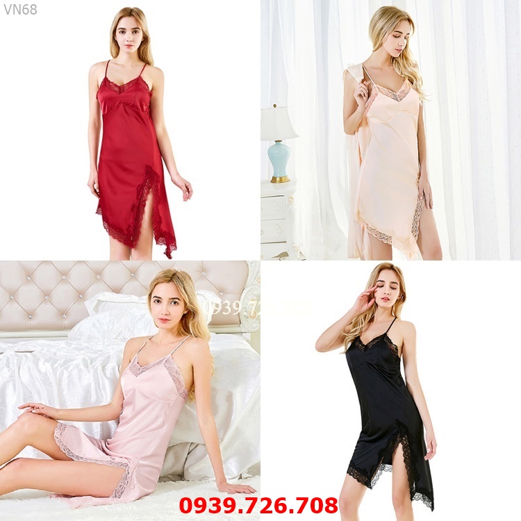 Váy ngủ ren trong suốt mềm mịn gợi cảm 2 màu DN7483 - Đồ ngủ Sexy Secrets -  Eva Shop