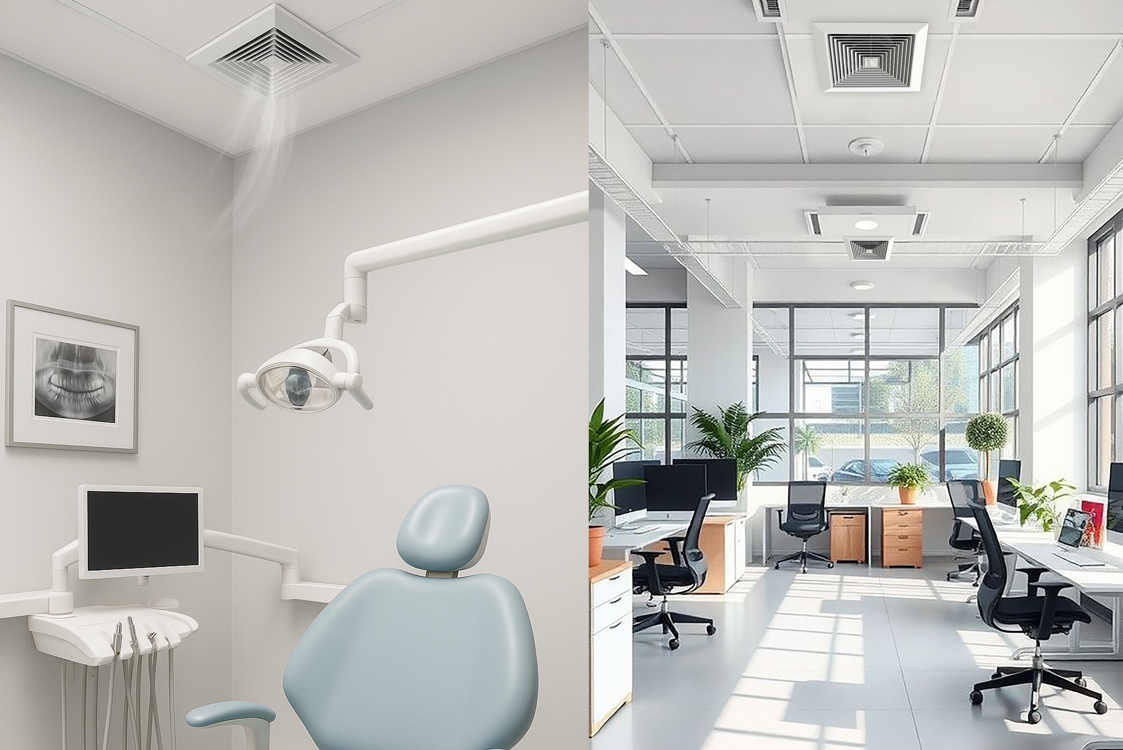Quạt thông gió hút trần ngang QHAT01.CN 200x200