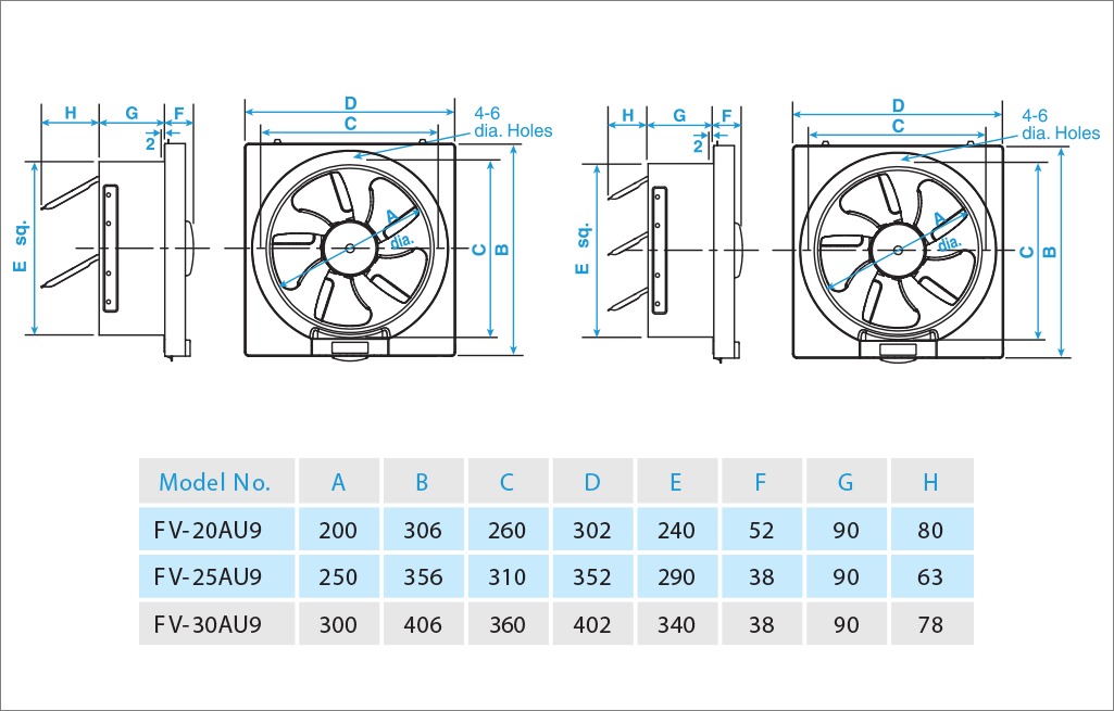 QUẠT HÚT GẮN TƯỜNG FV-25AU9