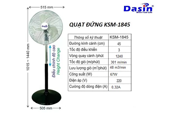 Quạt cây công nghiệp KSM 1845