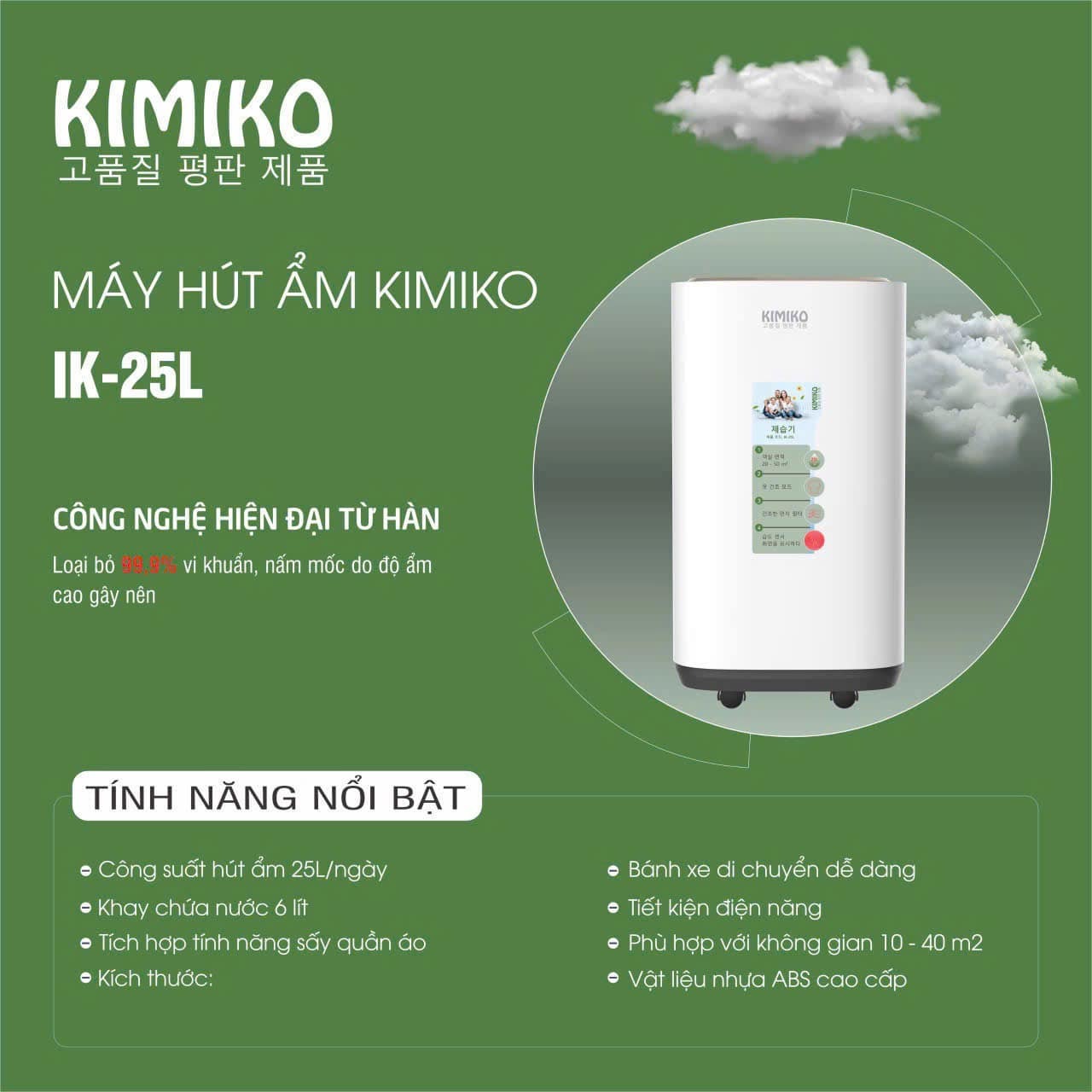 Máy hút ẩm KimiKo IK-25L