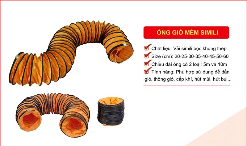 Ống gió vải simili Ø300mm