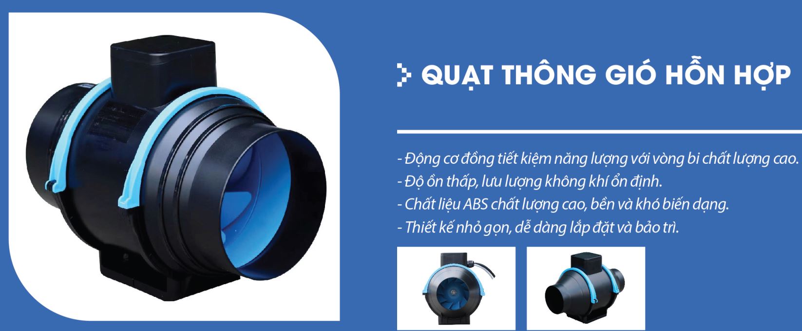 Quạt thông gió hỗn hợp nối ống Nanyoo DPT-125P