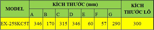 Quạt thông gió ốp tường EX-25SKC5T (10 inch)