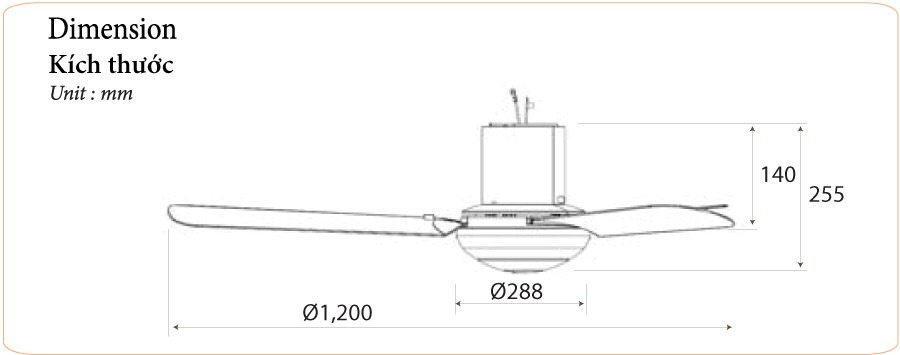 Quạt trần KDK R48SP 