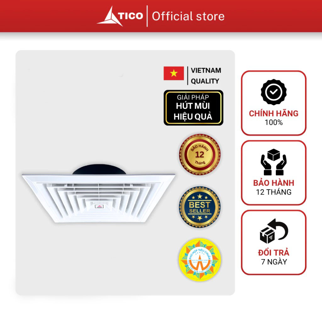 Quạt thông gió âm trần thẳng Tico TC-20AV5