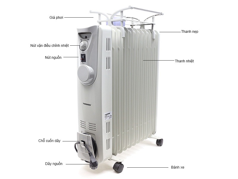 Máy sưởi dầu TIROSS TS-924
