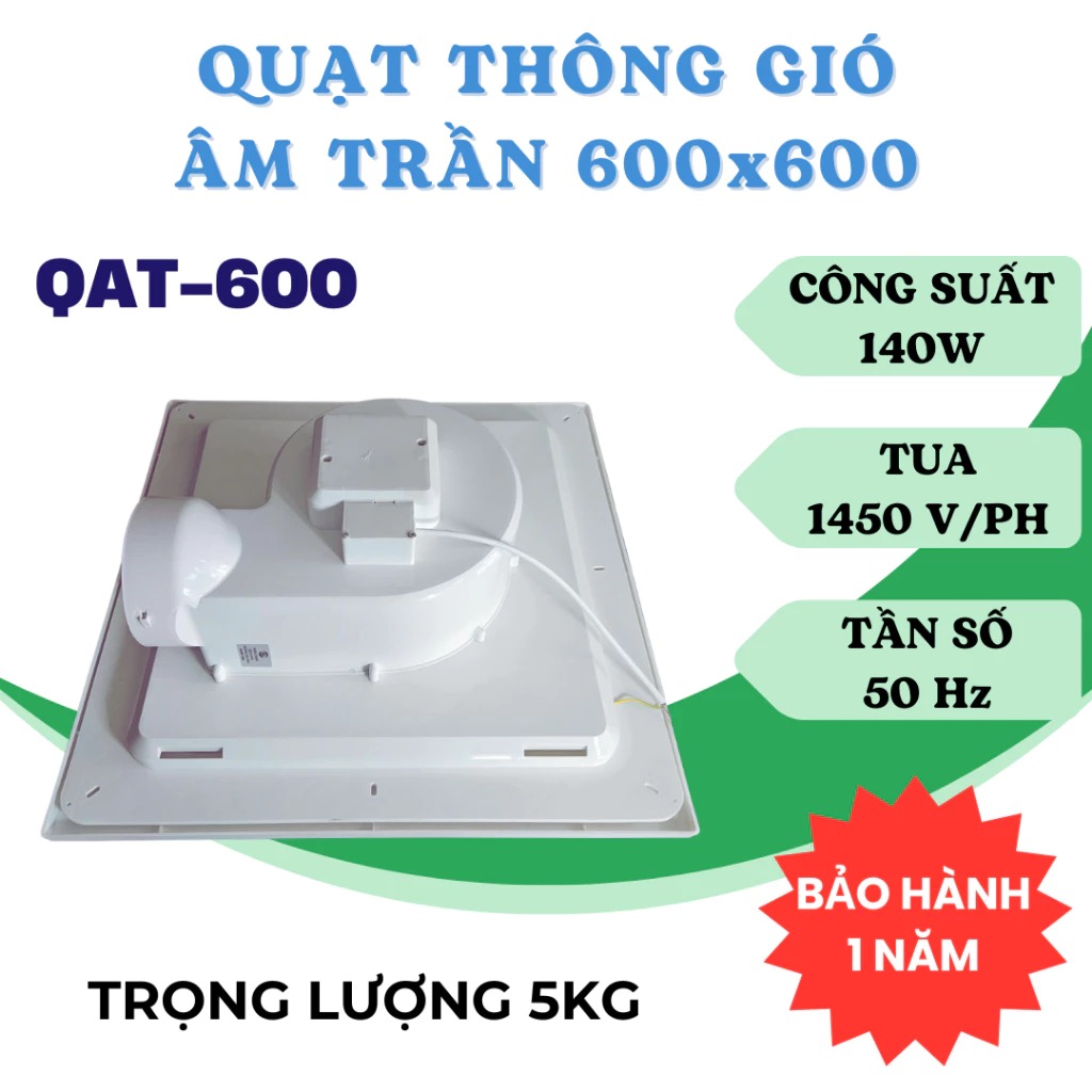 Quạt hút âm trần QAT 600x600mm