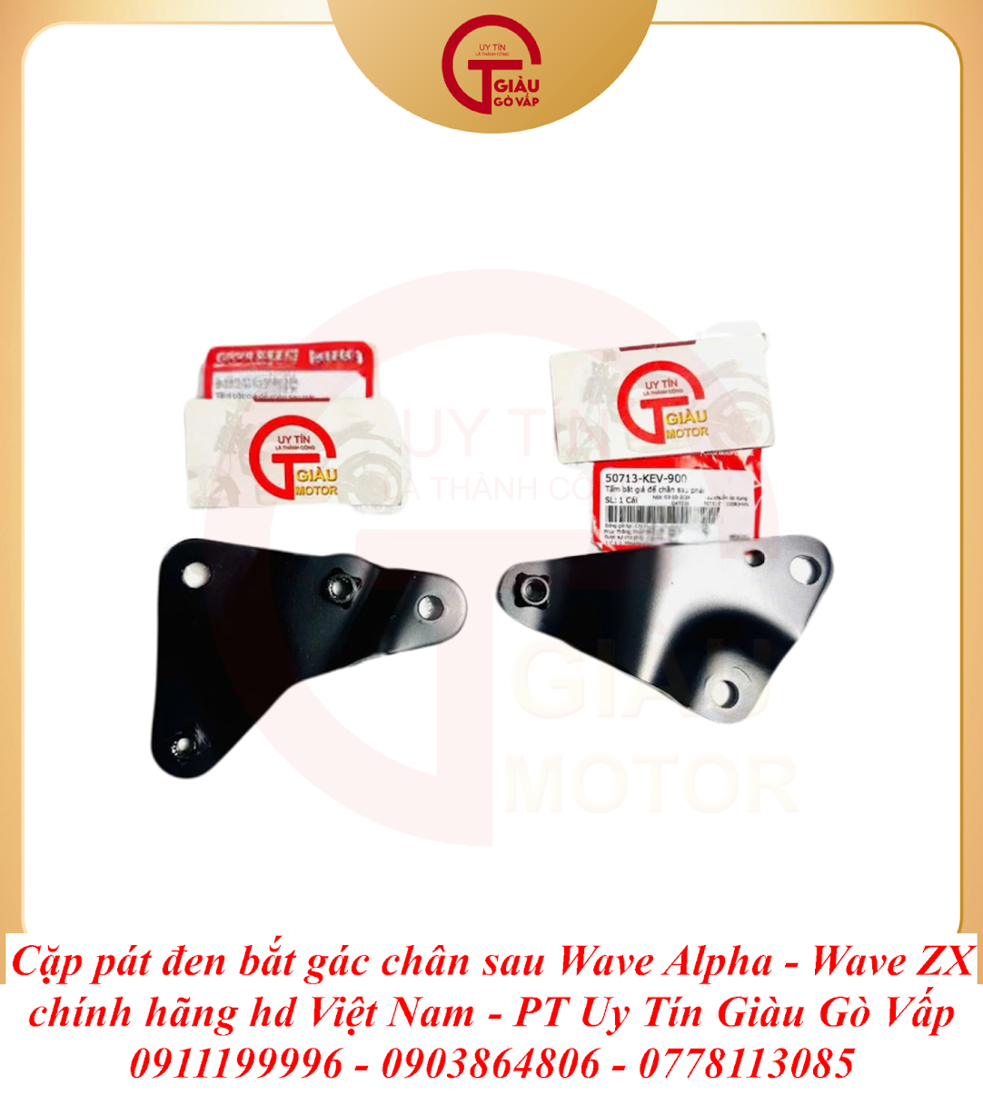 Cuong Nguyen Cặp Pát Đen Bắt Gác Chân Sau Wave Alpha - Wave ZX Chính Hãng