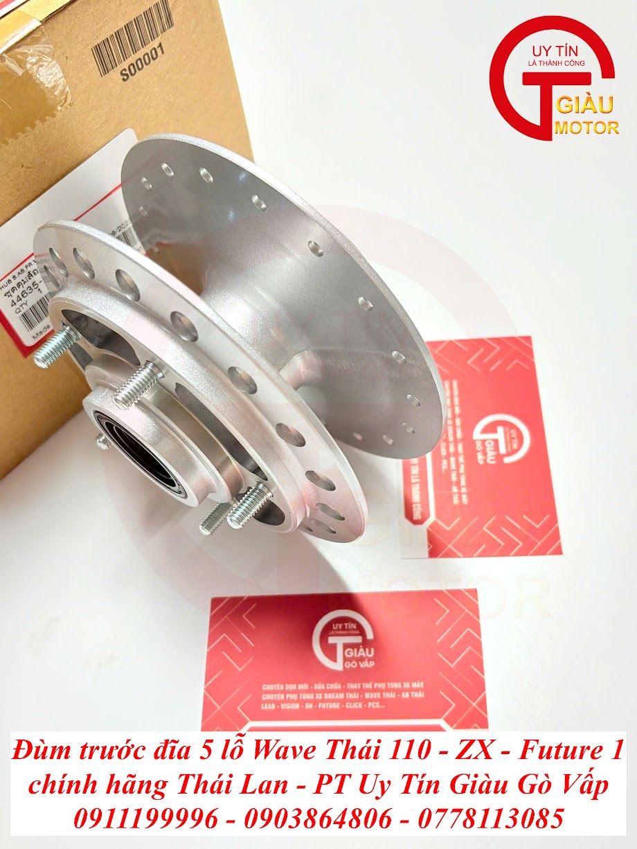 Đùm Trước Đĩa 5 Lỗ Wave Thái - Wave ZX - Future 1 Chính Hãng Thái