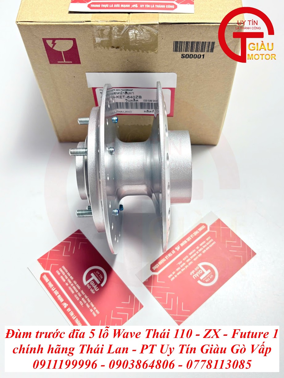 Đùm Trước Đĩa 5 Lỗ Wave Thái - Wave ZX - Future 1 Chính Hãng