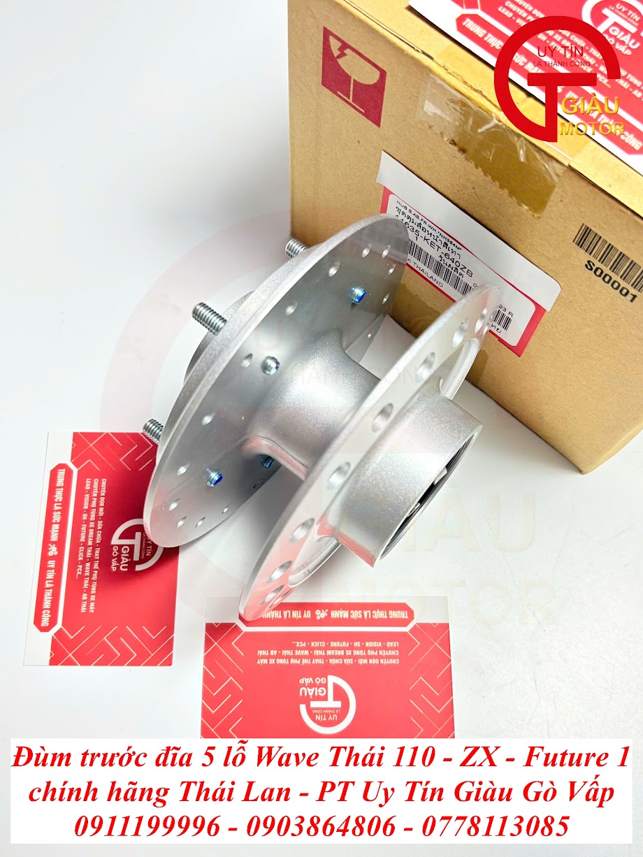 Đùm Trước Đĩa 5 Lỗ Wave Thái - Wave ZX - Future 1 Chính Hãng Thái