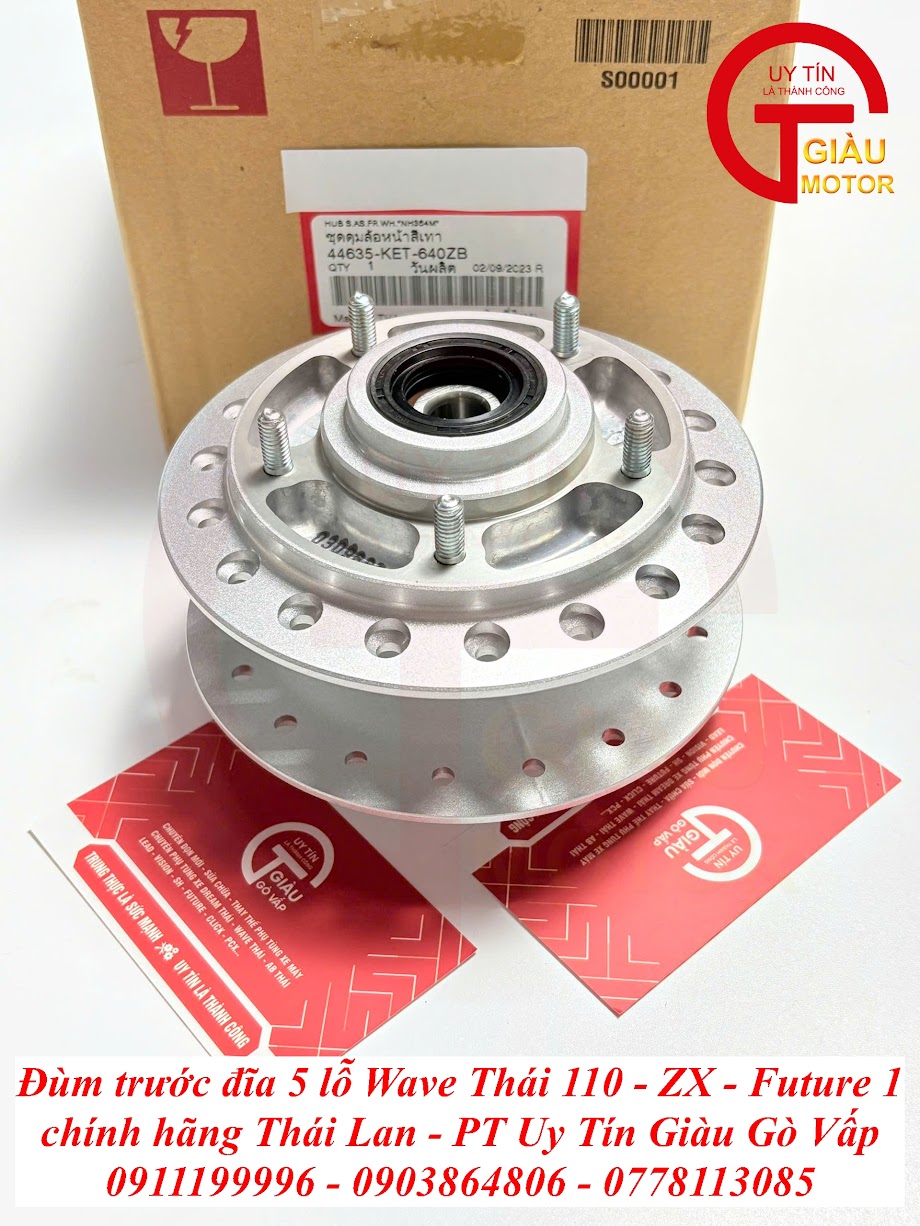 【Công Đặng】 Đùm Trước Đĩa 5 Lỗ Wave Thái - Wave ZX - Future 1 Chính Hãng