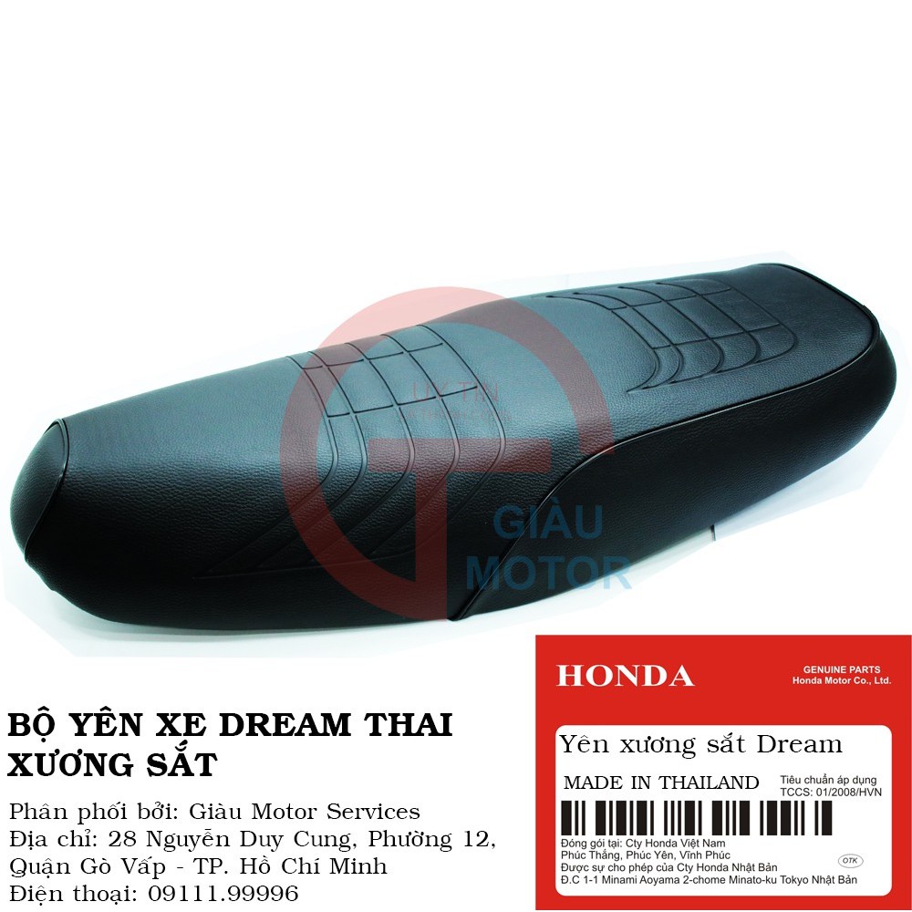 Yên xe Dream Thông số chiều cao giá làm lại yên xe Dream bao nhiêu  Yên  Xe Phú Quang