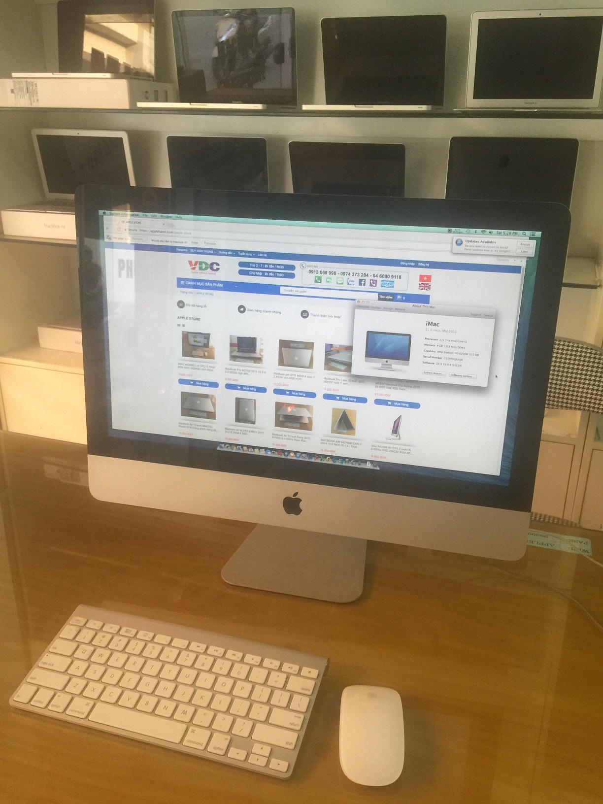 Bán iMac MC309 2011 21.5 inch  i5 2.5GHz HDD 500GB 4Gb ATI Radeon HD 6750M máy zin đẹp 99%