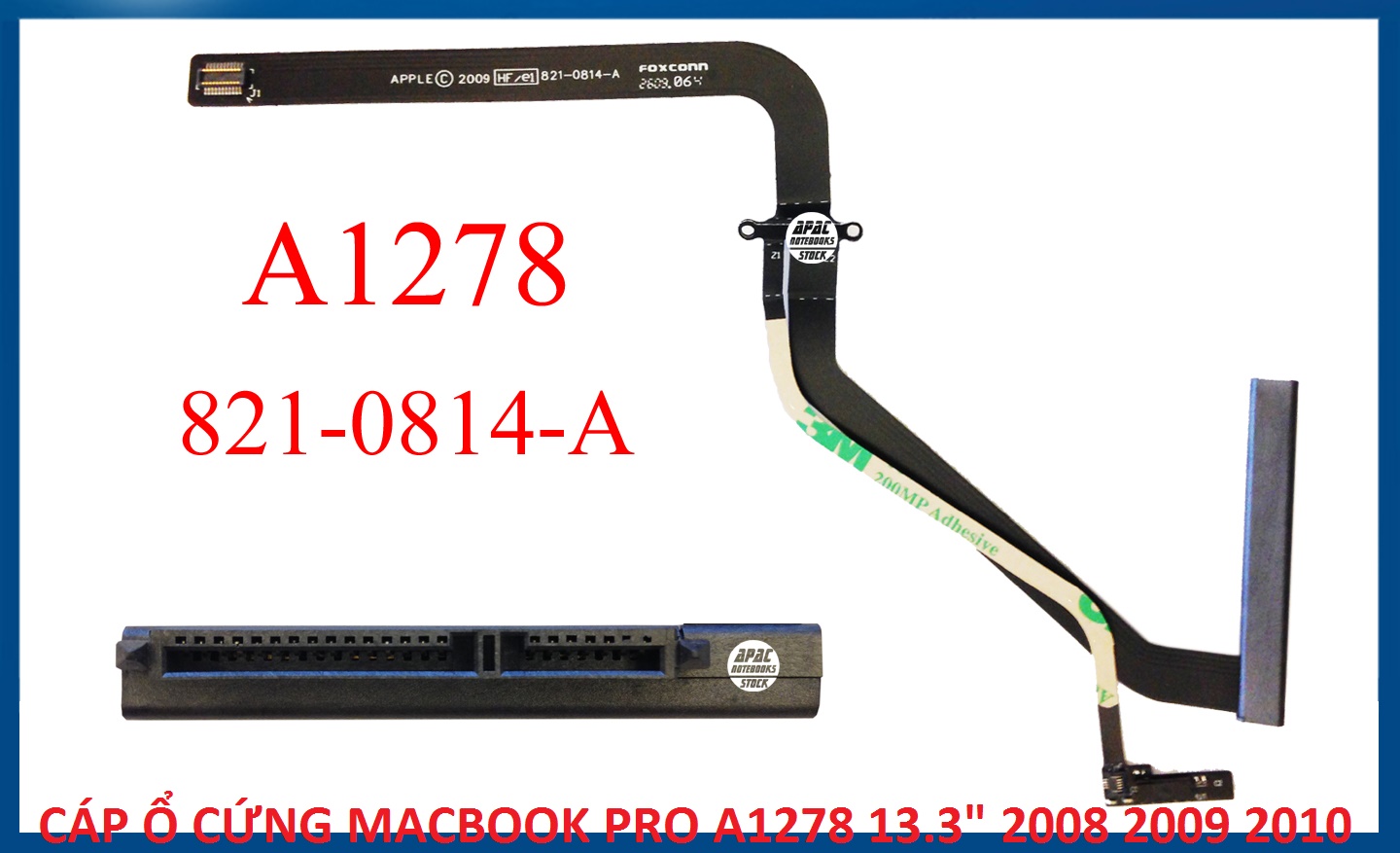 A1278 Hard Drive Cable 821-0814-A 2008 2009 2010