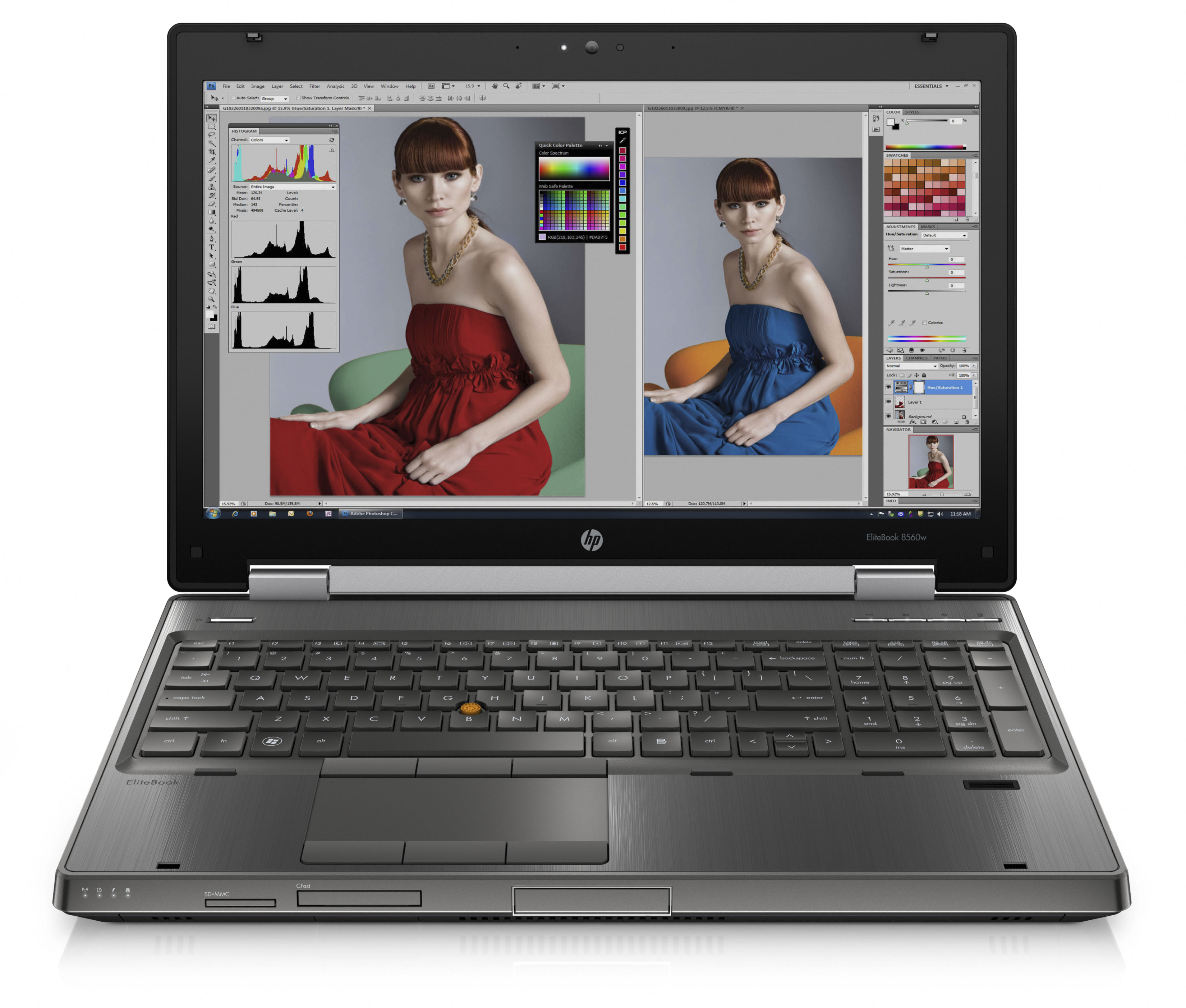 HP Elitebook 8560W Core i7 2720QM, 4GB, 320GB, VGA 2GB NVidia Quadro 1000M-2000M, 15.6 fullHD MÁY CŨ 98%