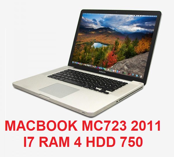MacBook Pro 15-Inch Core i7 2.2GHz 2720QM ram 4gb hdd 750GB  Early 2011 MC723 MacBookPro8,2 - A1286 - 2353-1