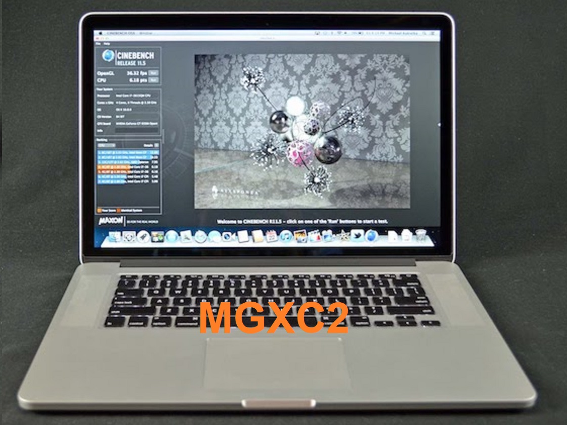 MacBook Pro 15inch Mid-2014 Core i7-4870HQ 2.5GHz Ram 16GB SSD 512GB MGXC2 256Gb CTO A1398 (EMC 2881)