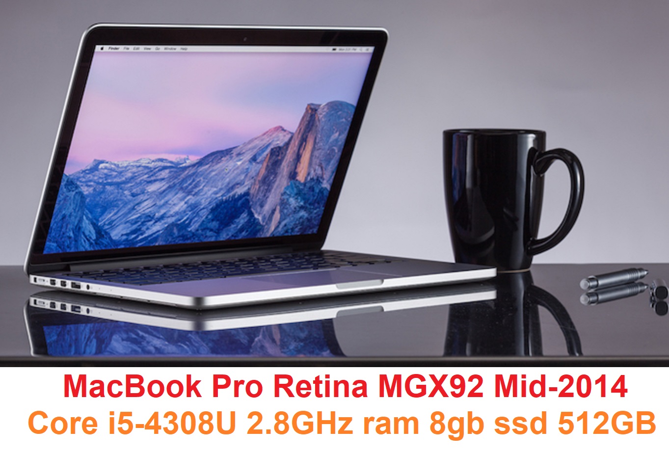 MacBook Pro Retina MGX92 Mid-2014 Core i5-4308U 2.8GHz ram 8gb ssd 512GB.