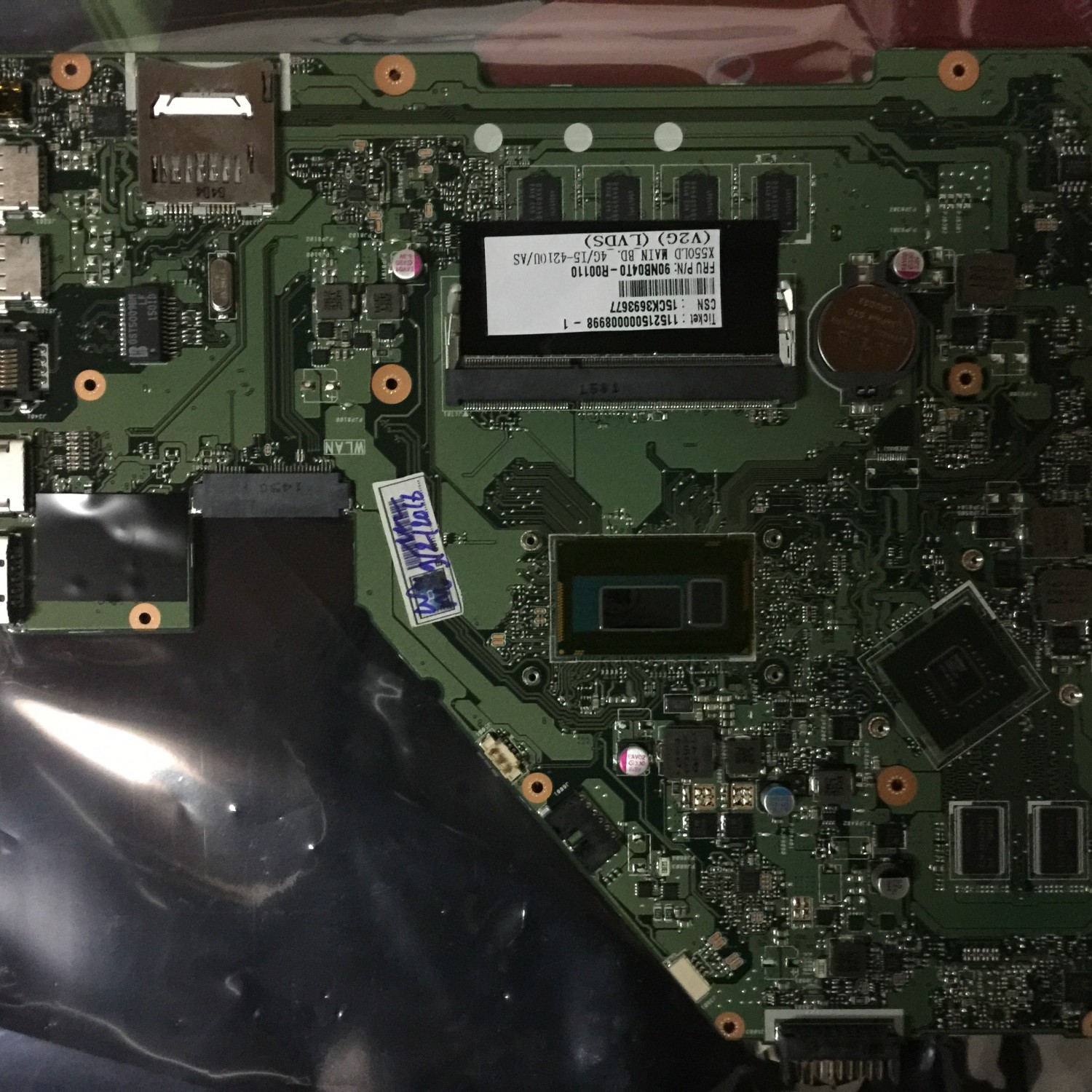 MAIN ASUS X550LD I5-4210 VGA 2GB