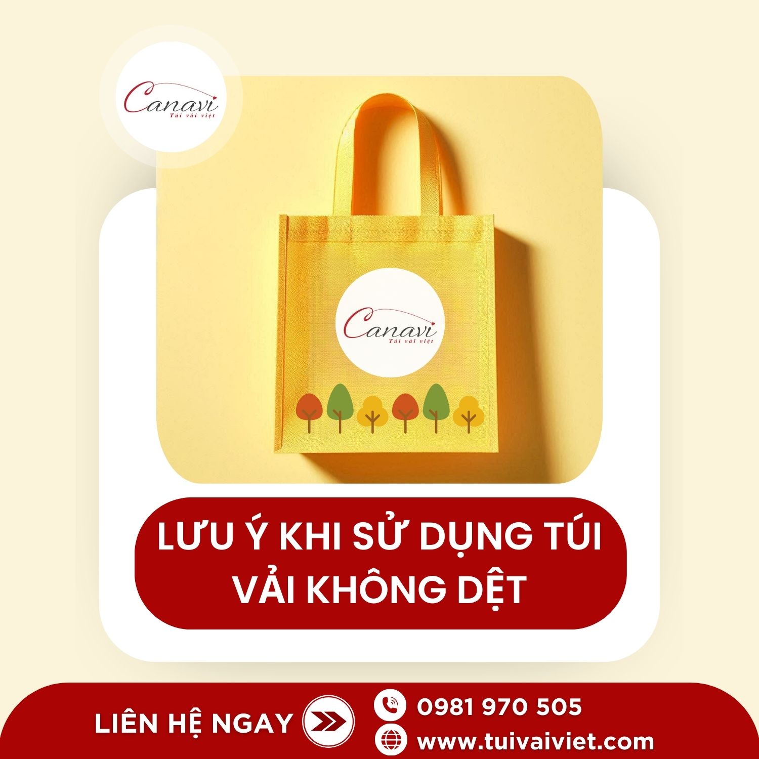 Lưu ý khi sử dụng túi vải không dệt