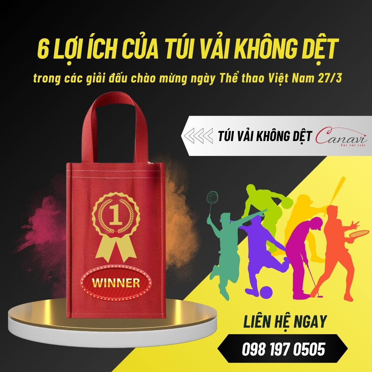 6 lợi ích nổi bật của túi vải không dệt trong các giải đấu thể thao