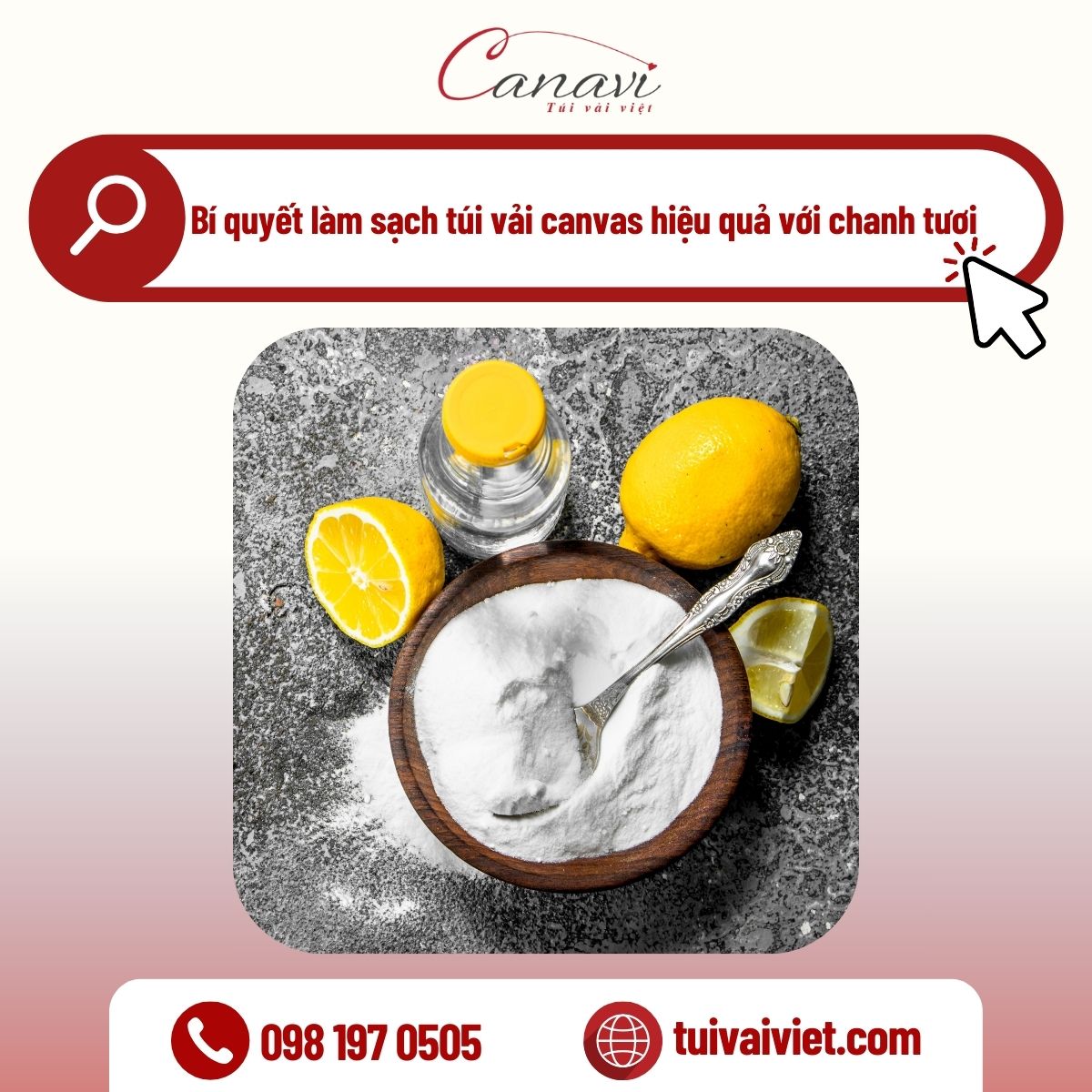 Bí quyết làm sạch túi vải canvas hiệu quả bằng chanh tươi