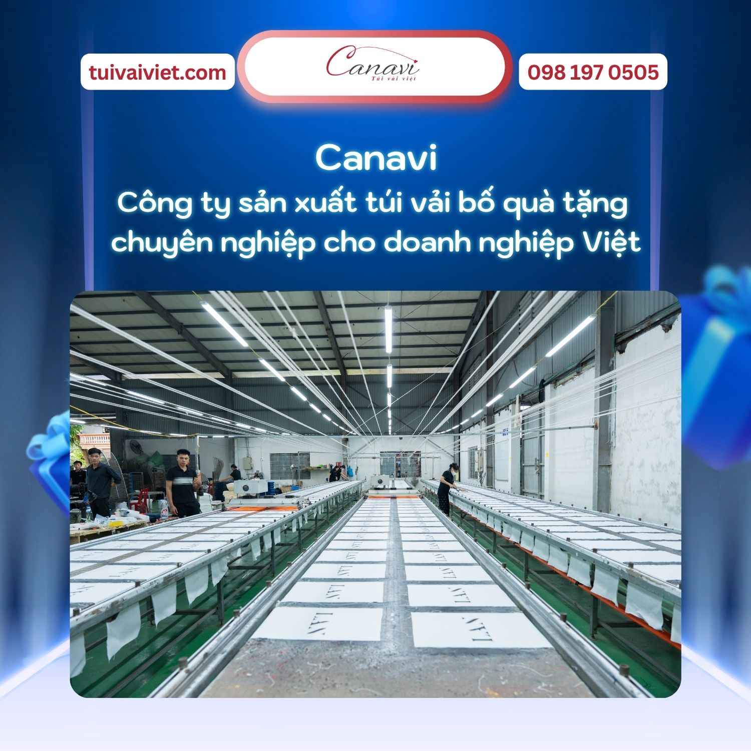 Canavi - Công ty sản xuất túi vải bố quà tặng chuyên nghiệp cho doanh nghiệp Việt