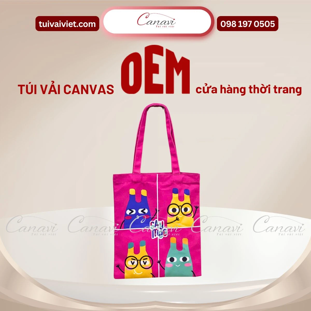 Sản xuất túi vải canvas OEM có phải là lựa chọn thông minh cho shop thời trang?