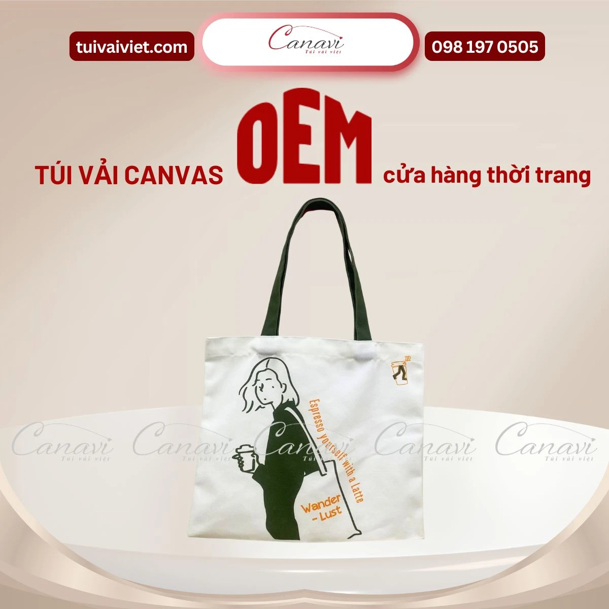 Quy trình sản xuất túi vải OEM cho thương hiệu